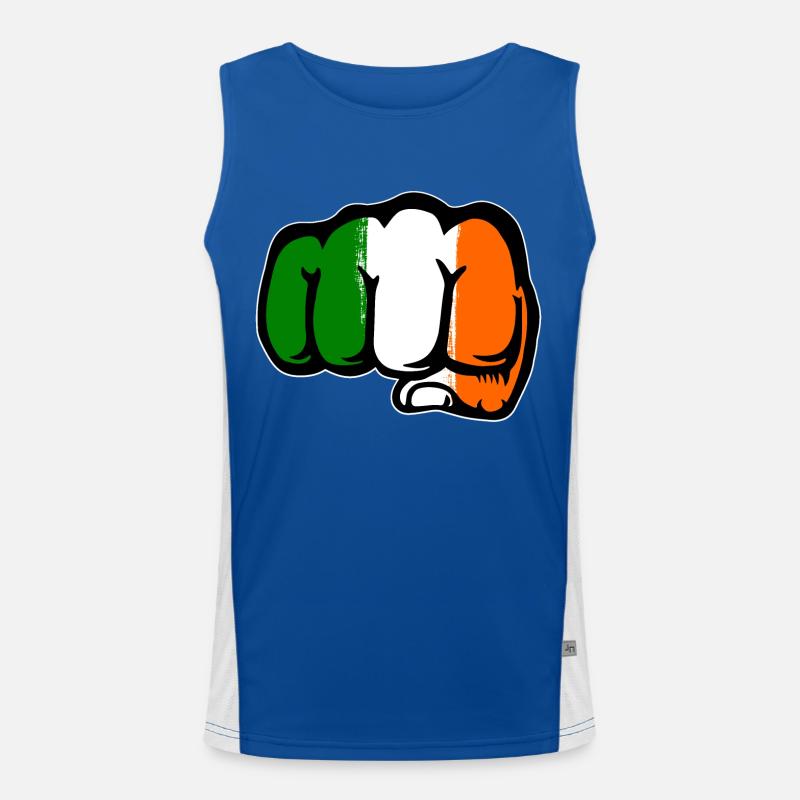 Poing de la main du drapeau de l’Irlande Débardeur respirant contrasté Homme 
