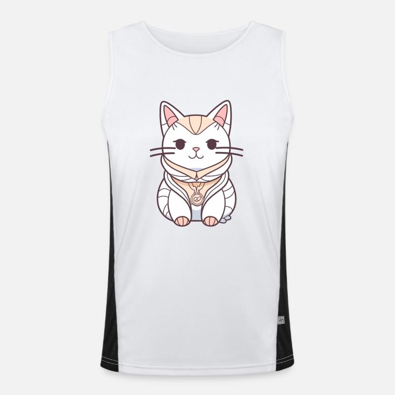 Chat - Style Kawaii Débardeur respirant contrasté Homme 