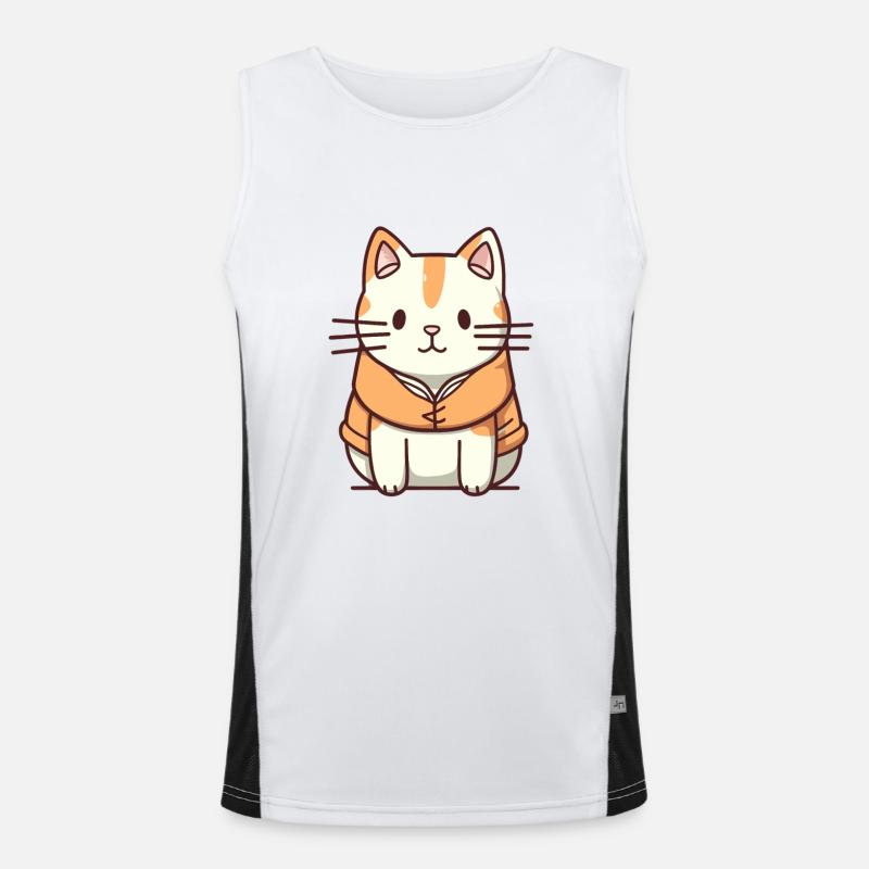 Chat - Style Kawaii Débardeur respirant contrasté Homme 