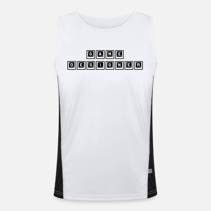 Game Design Funktionelles Kontrast-Tank Top für Männer 