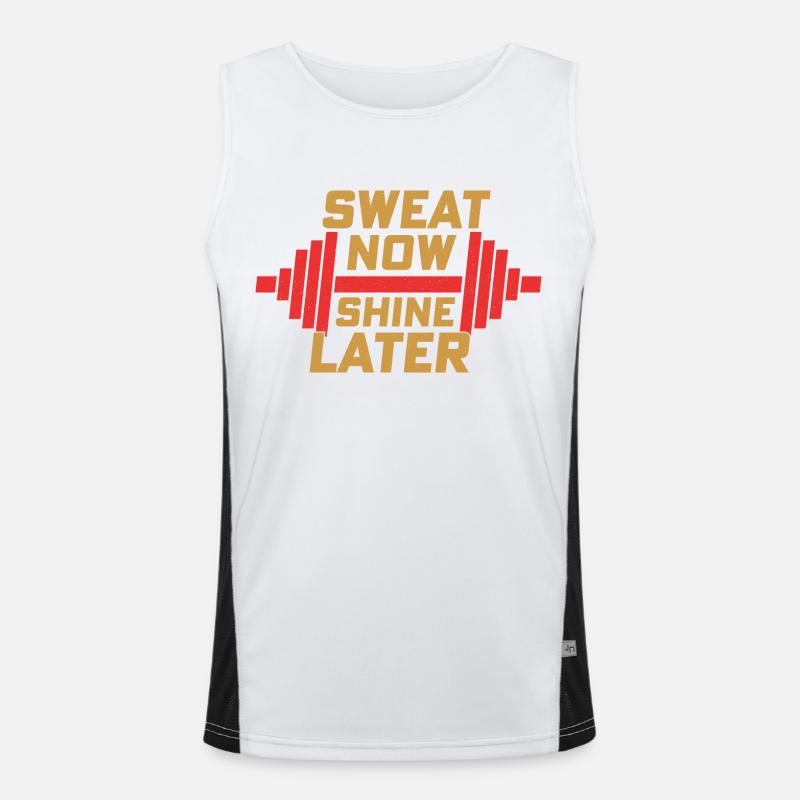 Sweat Now Shine Later Weight Lifting Workout Train Funktionelles Kontrast-Tank Top für Männer 
