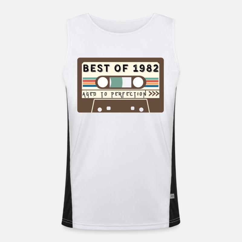 Das Beste von 1982 Funktionelles Kontrast-Tank Top für Männer 