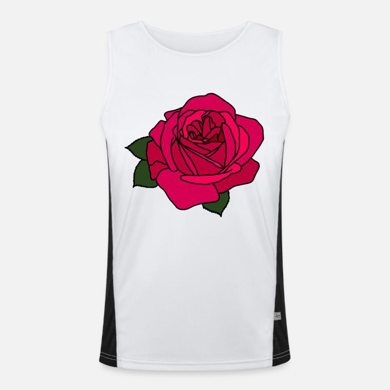 Pink Rose Men's Functional Contrast Tank Top 