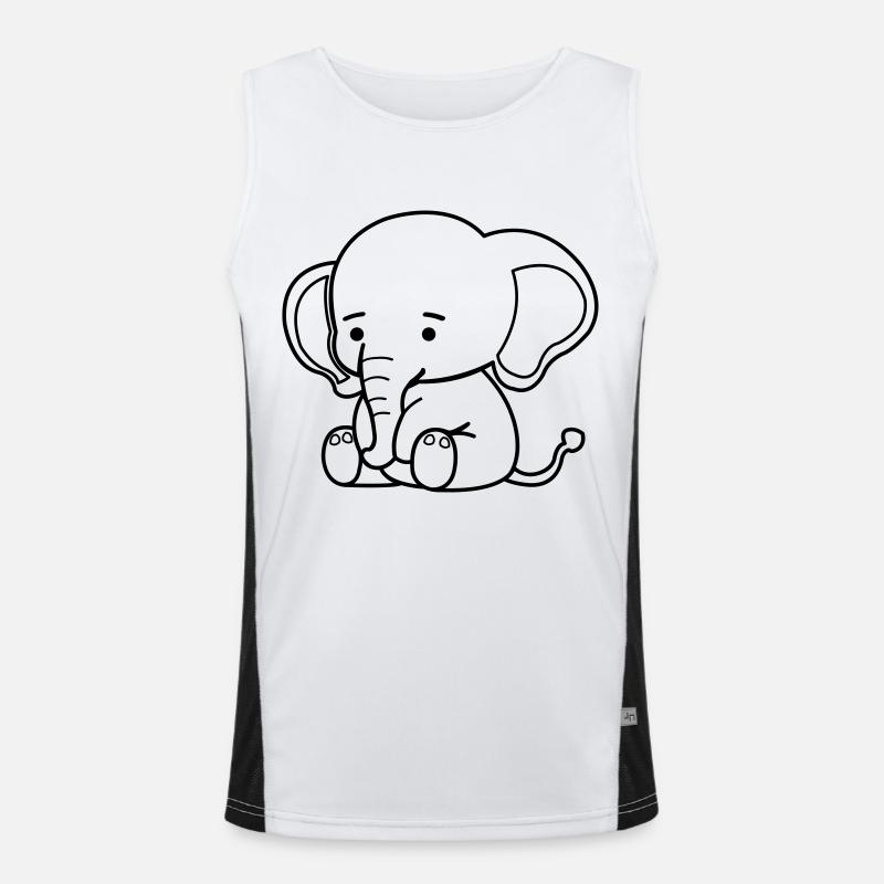 cute elephant Funktionelles Kontrast-Tank Top für Männer 