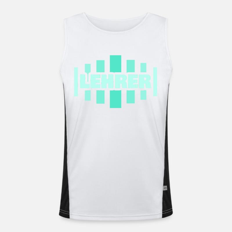 Teaching as a profession - Men's Functional Contrast Tank Top  - white/black