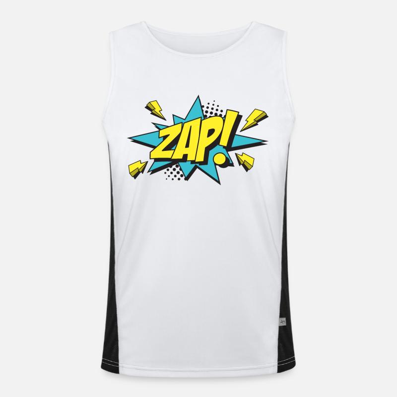 ZAP-Comic-Design Funktionelles Kontrast-Tank Top für Männer 