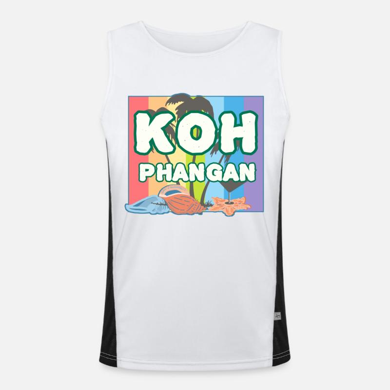 Regenbogen K8h Phangan Funktionelles Kontrast-Tank Top für Männer 