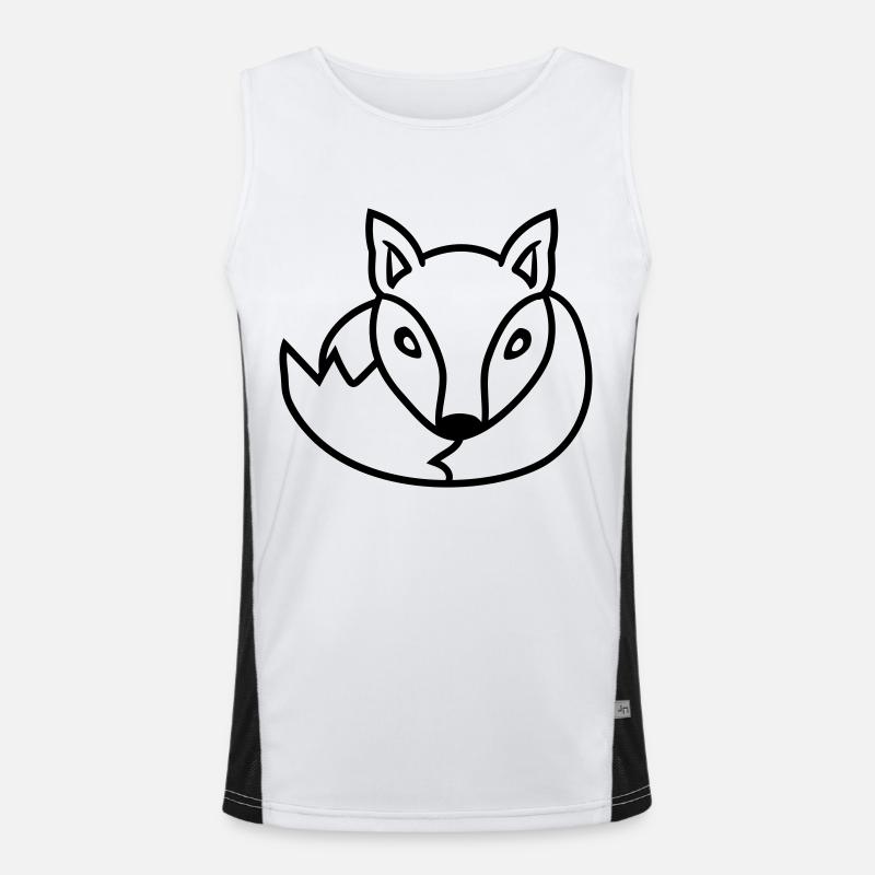 Fuchs Rotfuchs Wildes Tier Schlauer Wald Bewohner Funktionelles Kontrast-Tank Top für Männer 