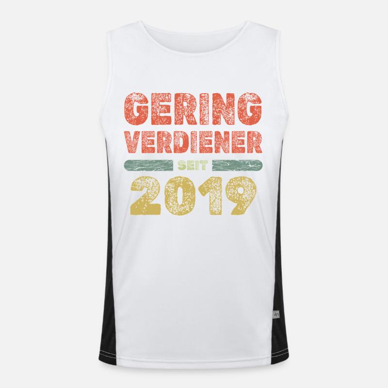 Spruch 2019 Funktionelles Kontrast-Tank Top für Männer 