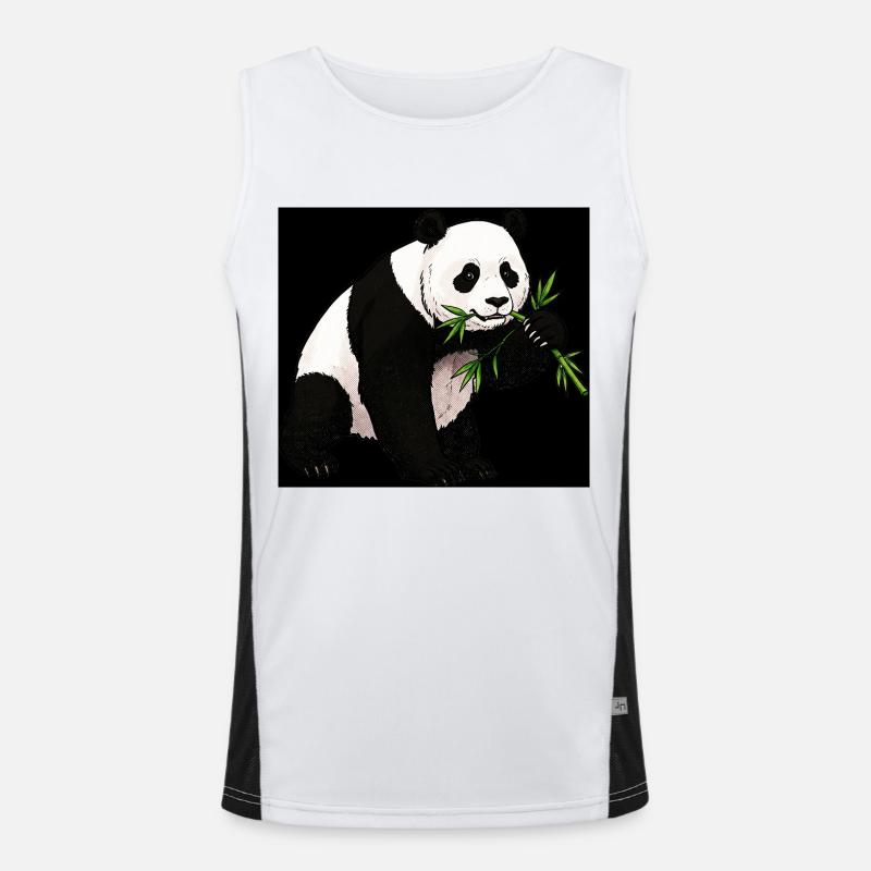 Panda Funktionelles Kontrast-Tank Top für Männer 