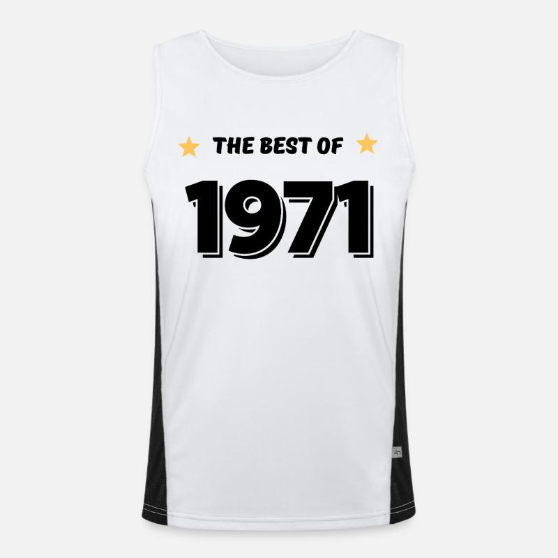 Das Beste von 1971 Funktionelles Kontrast-Tank Top für Männer 