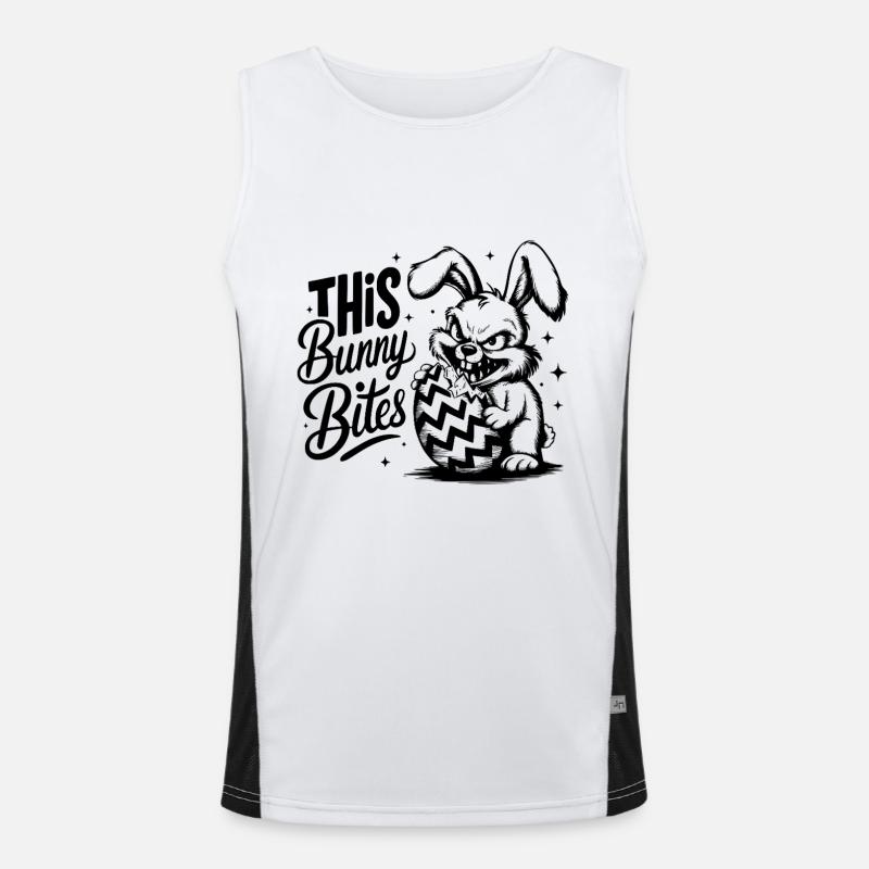 This Bunny Bites Funktionelles Kontrast-Tank Top für Männer 