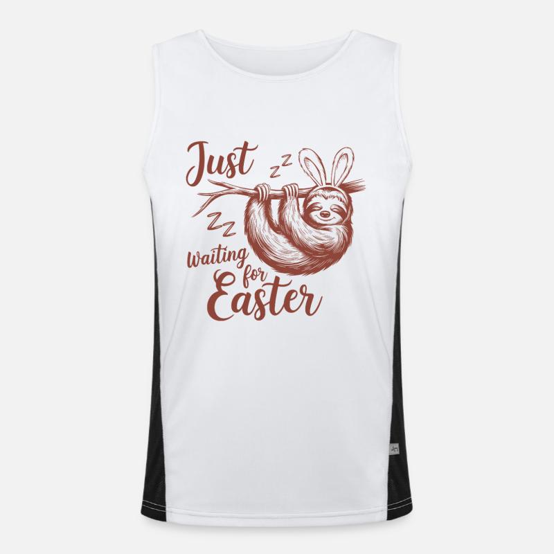 Just Waiting For Easter - Men's Functional Contrast Tank Top  - white/black