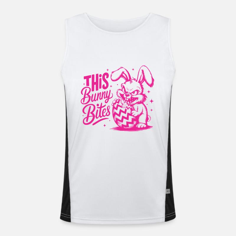 This Bunny Bites Funktionelles Kontrast-Tank Top für Männer 