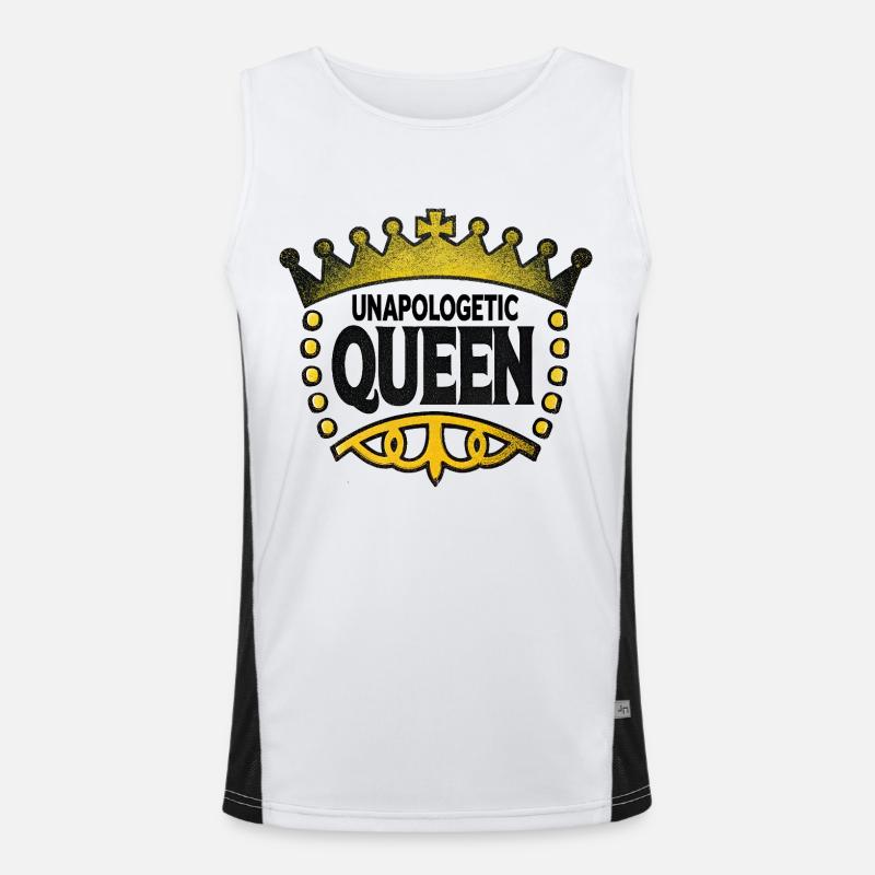 Unapologetic Queen - Men's Functional Contrast Tank Top  - white/black