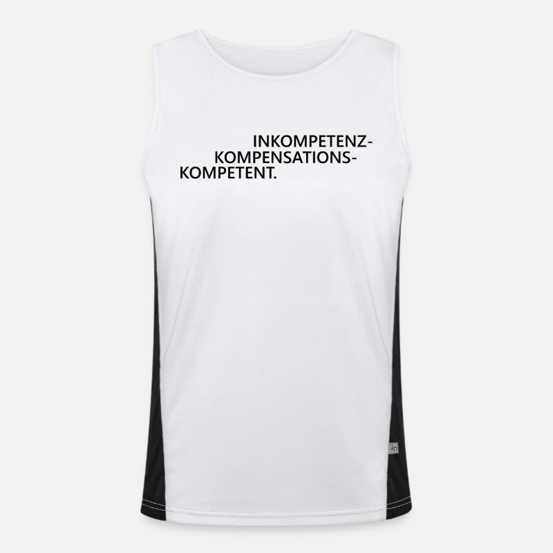 Inkompetenzkompensationskompetent Büro Humor Chef Funktionelles Kontrast-Tank Top für Männer 