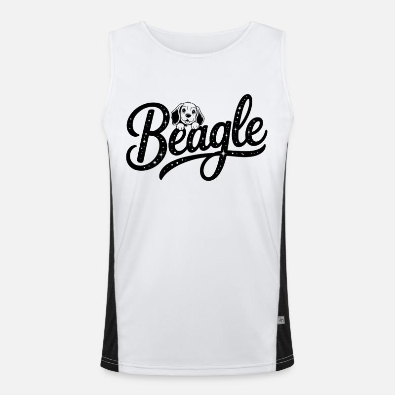 Beagle - Logo d’animal de compagnie cool Débardeur respirant contrasté Homme 