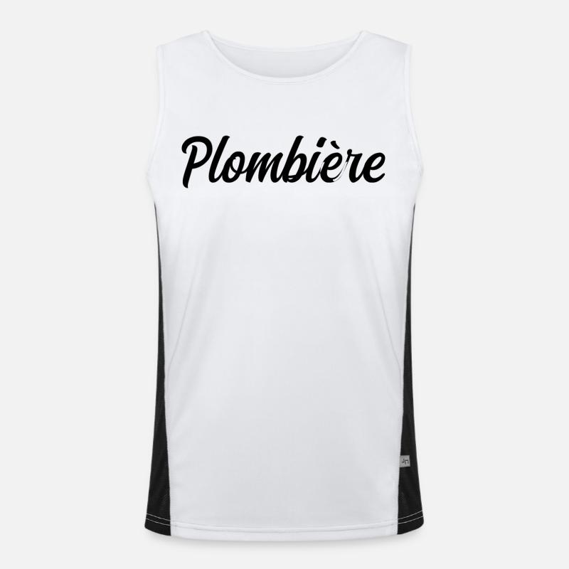 Plombière Chauffagiste Réparation Canalisations Pr Débardeur respirant contrasté Homme 