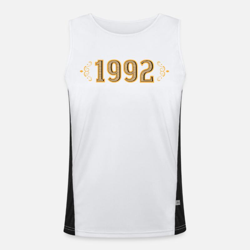 Legend since 1992 retro 1992 - Men's Functional Contrast Tank Top  - white/black