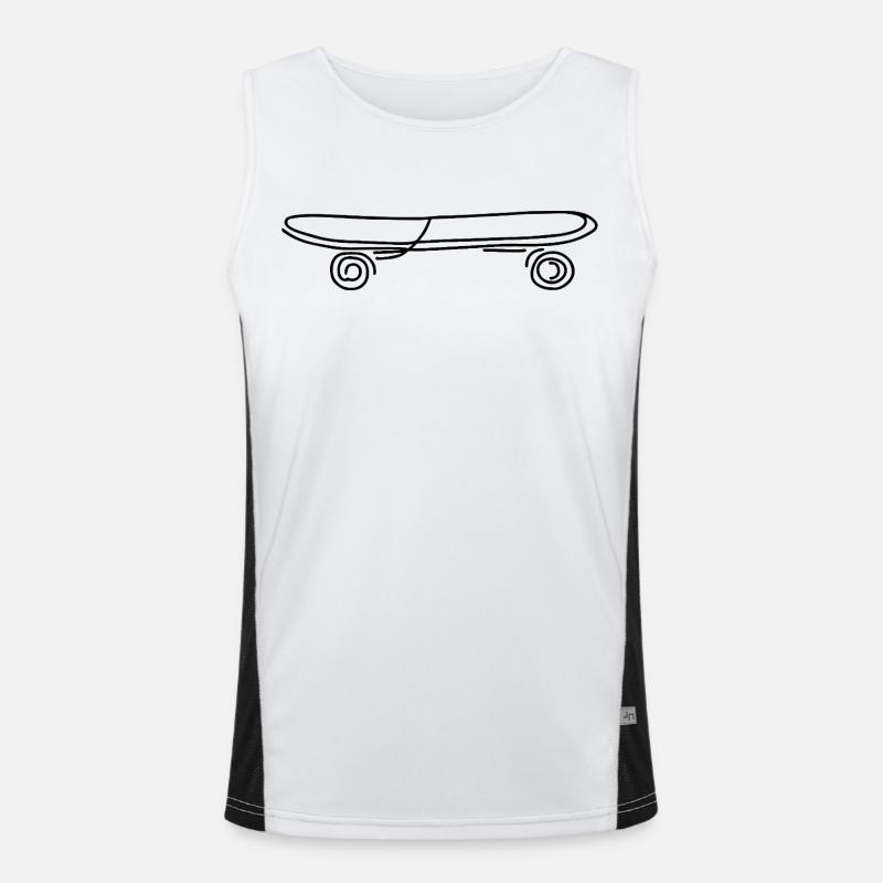 Skateboard Funktionelles Kontrast-Tank Top für Männer 