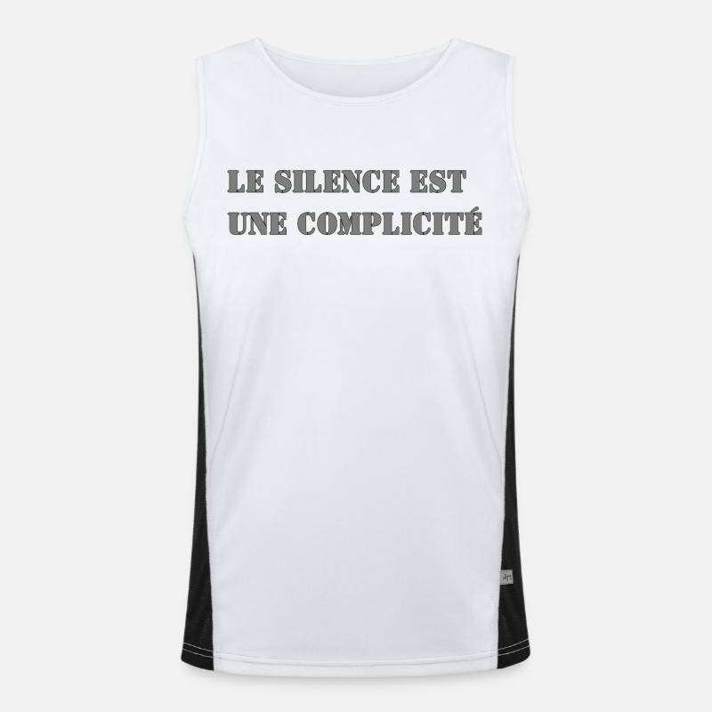 SILENCE IS COMPLICITY Men's Functional Contrast Tank Top 