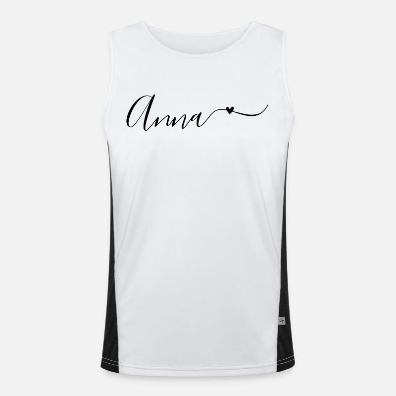 Anna Last name First name Decorative Men's Functional Contrast Tank Top 