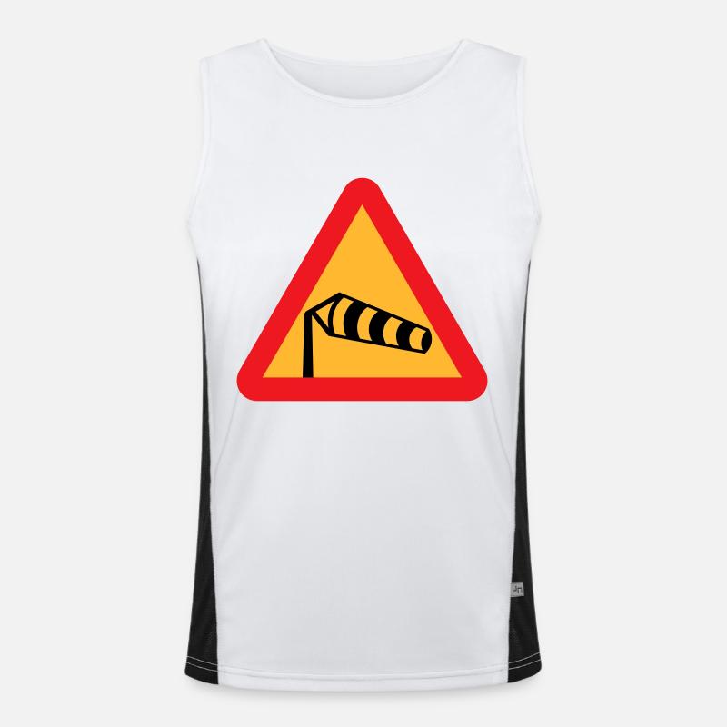 Wind-Socken-Symbol Funktionelles Kontrast-Tank Top für Männer 