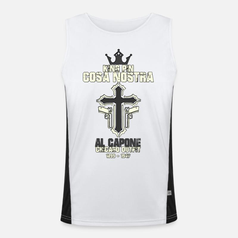 Capone Funktionelles Kontrast-Tank Top für Männer 