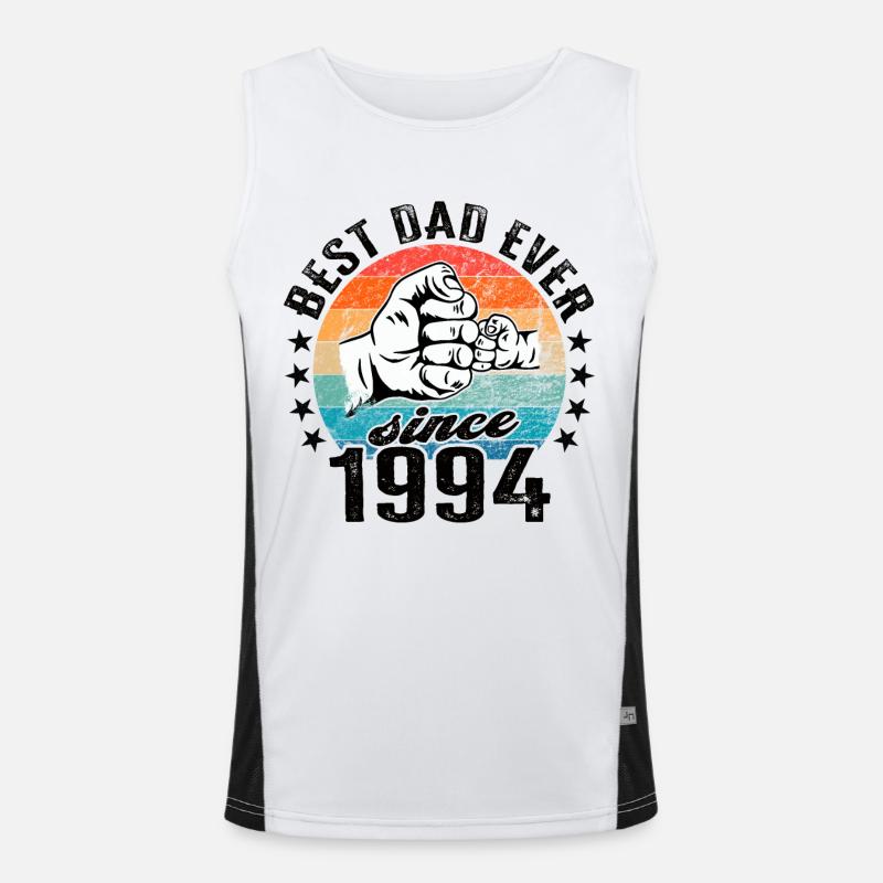 Best dad in the world since 1994 Father's Day Men's Functional Contrast Tank Top 