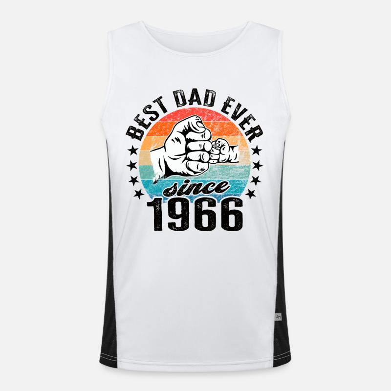 Best dad in the world since 1966 Father's Day Men's Functional Contrast Tank Top 