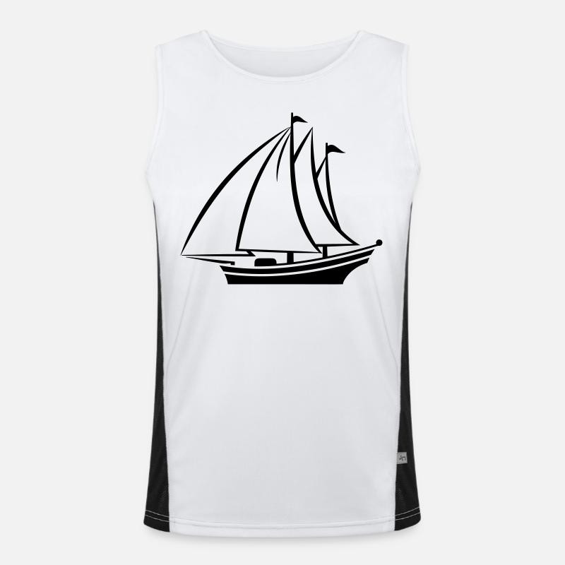 Segelschiff Funktionelles Kontrast-Tank Top für Männer 