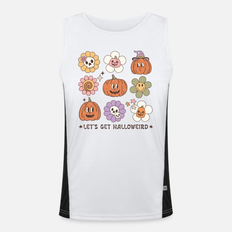Halloween-Fun im Retro-Style: Let's Get Halloweird Men's Functional Contrast Tank Top 