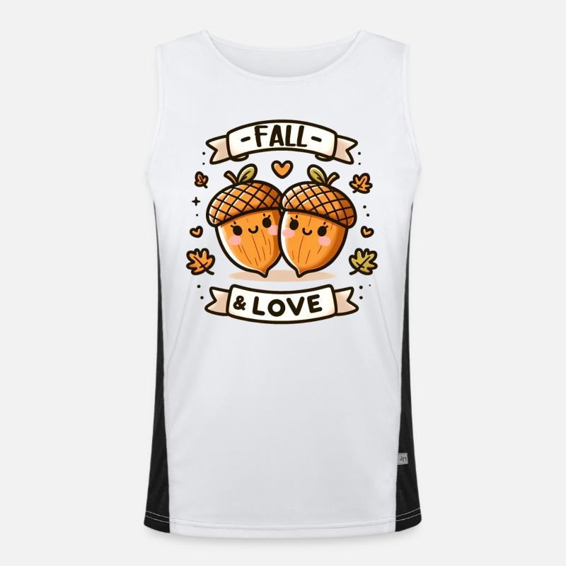 Cute Fall & Love - Thanksgiving Turkey Time Kinder Funktionelles Kontrast-Tank Top für Männer 
