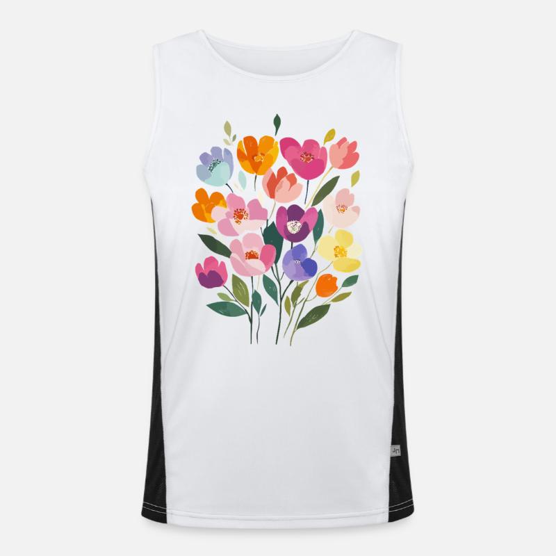Matisse inspires: Colourful bouquet Men's Functional Contrast Tank Top 