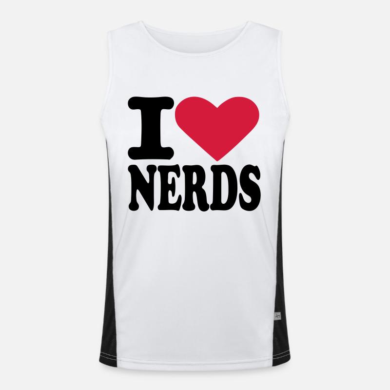 Nerd Funktionelles Kontrast-Tank Top für Männer 