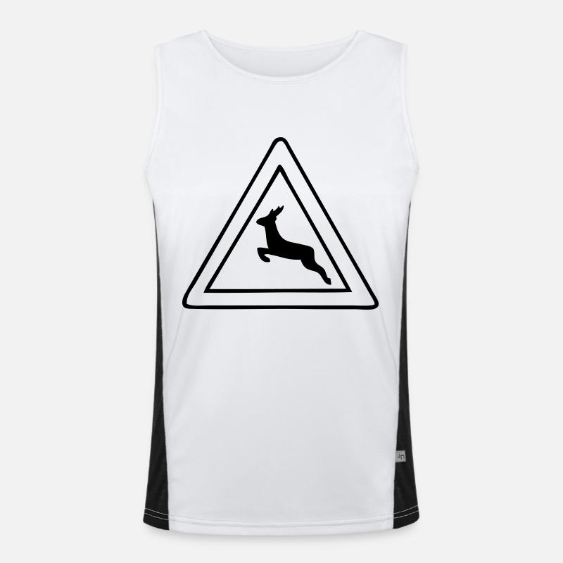 caution wild Men's Functional Contrast Tank Top 