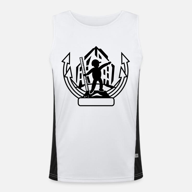 Bauarbeiter Funktionelles Kontrast-Tank Top für Männer 