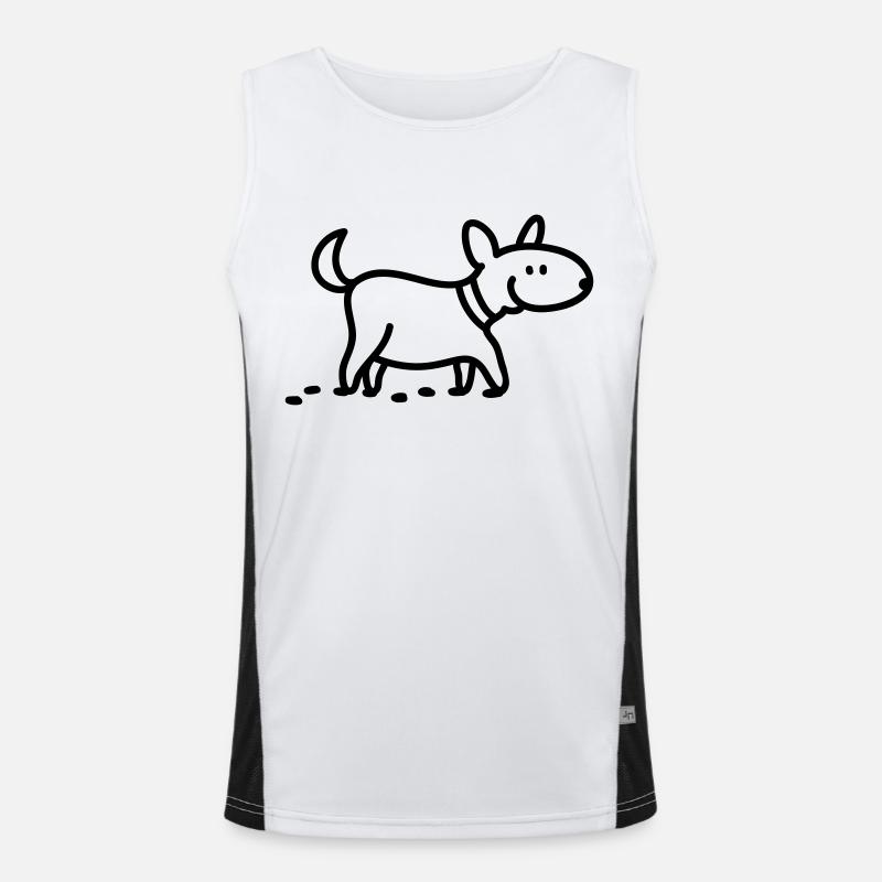 Dog - go for a walk - Line Men's Functional Contrast Tank Top 