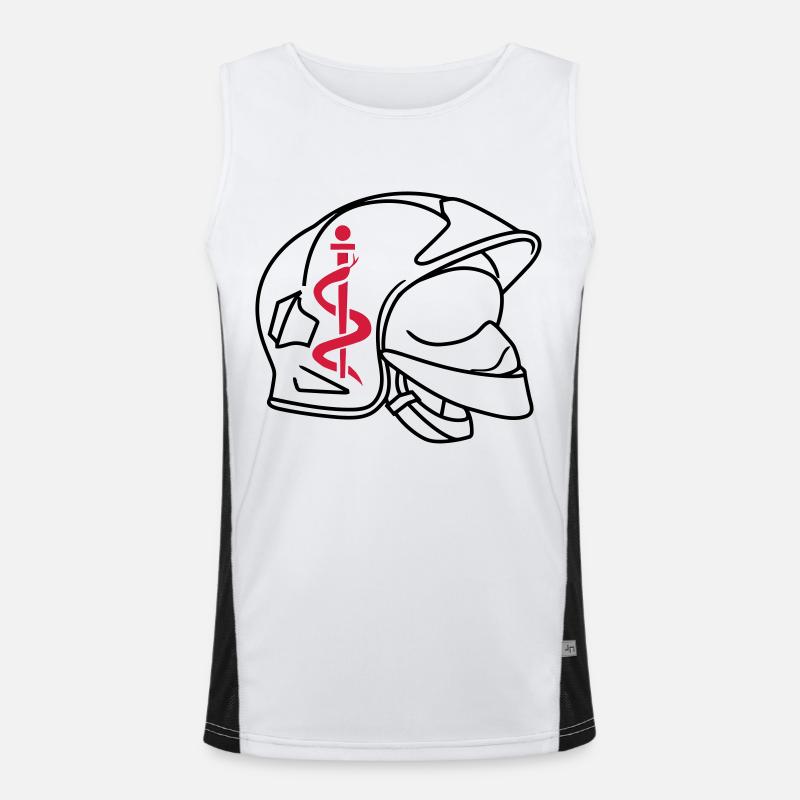 ISP pompier Funktionelles Kontrast-Tank Top für Männer 