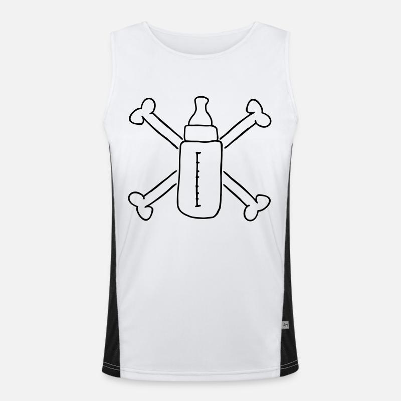 Milk Baby Pirate phial Bones Men's Functional Contrast Tank Top 