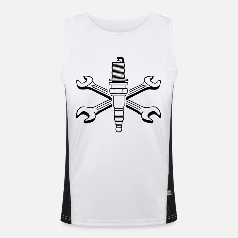 Zündkerze Schrauber Funktionelles Kontrast-Tank Top für Männer 