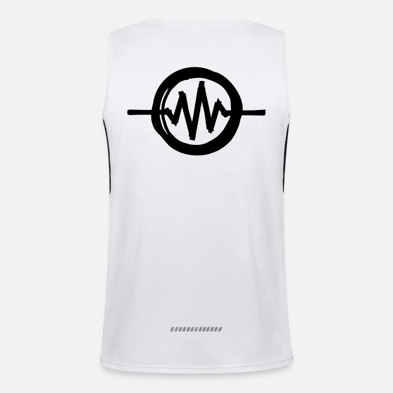 Einmal Techno Immer Techno Rave Festivals Sprüche Funktionelles Kontrast-Tank Top für Männer 