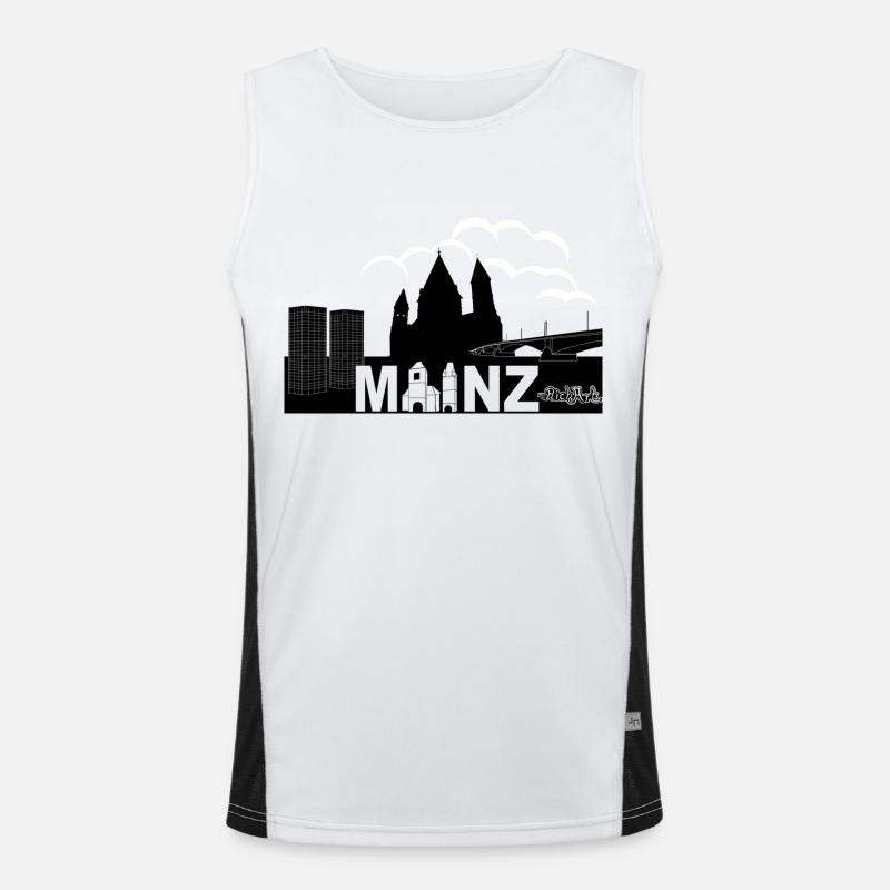 Mainz white Men's Functional Contrast Tank Top 