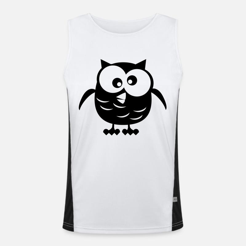 Eule Funktionelles Kontrast-Tank Top für Männer 