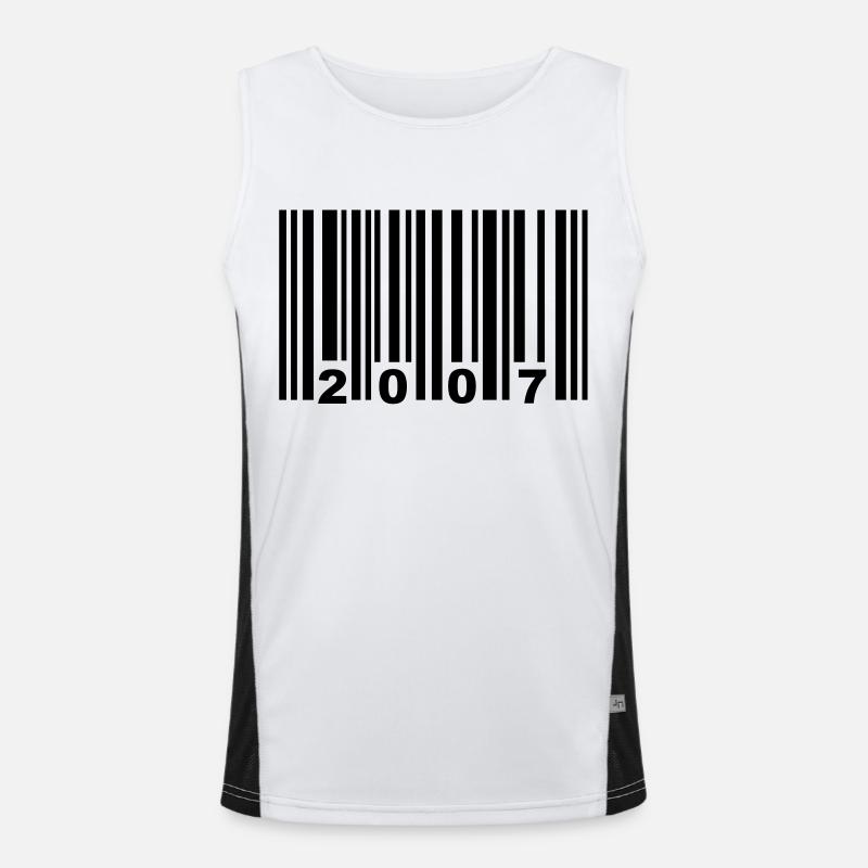 2007 - Men's Functional Contrast Tank Top  - white/black