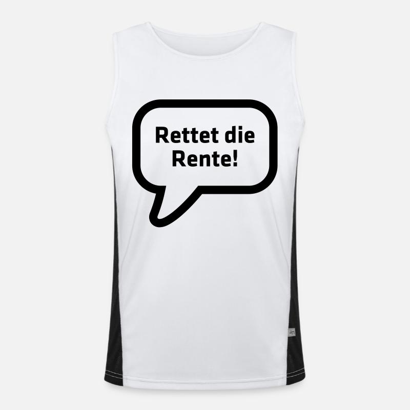 Rettet die Rente! Funktionelles Kontrast-Tank Top für Männer 
