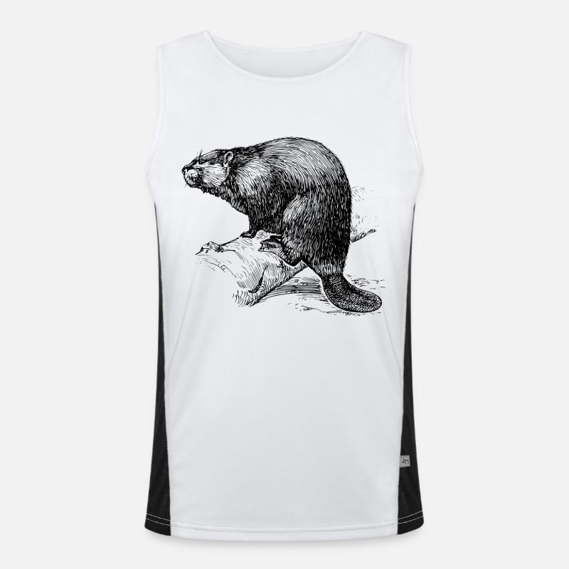 Bieber Funktionelles Kontrast-Tank Top für Männer 