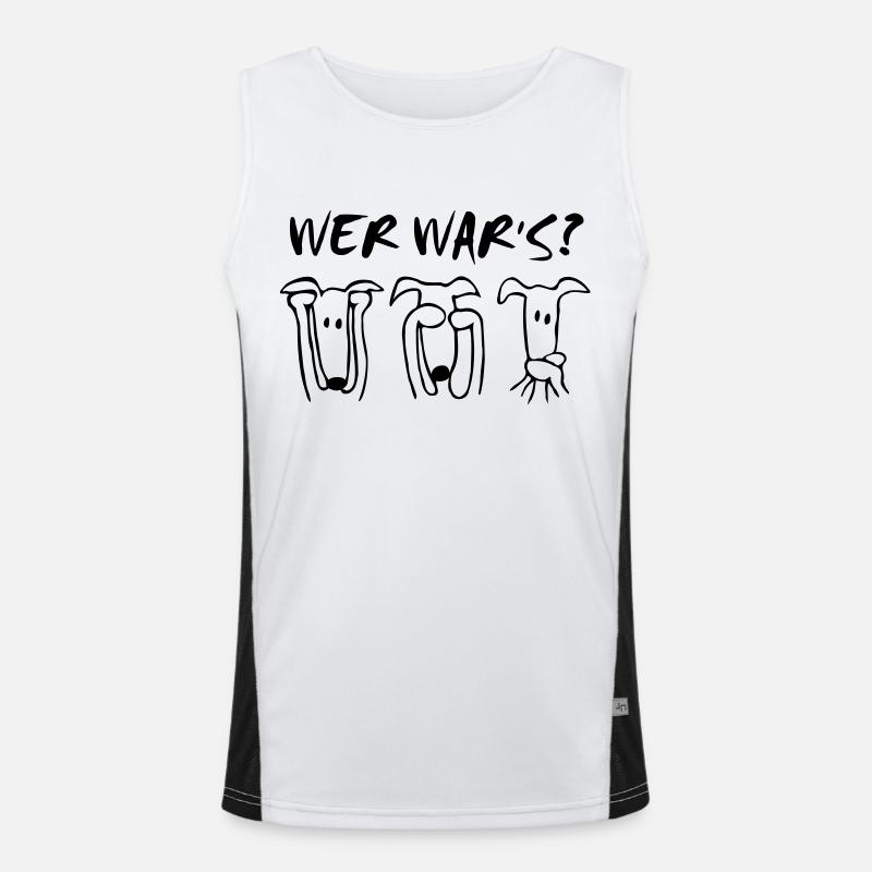 wer-wars? Funktionelles Kontrast-Tank Top für Männer 
