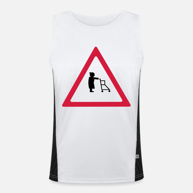 attention pensioners Men's Functional Contrast Tank Top 