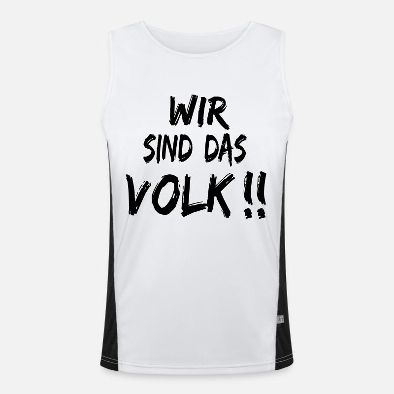 Wir sind das Volk Funktionelles Kontrast-Tank Top für Männer 